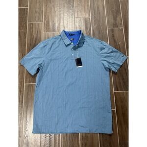 Nike Dri Fit Tiger Woods Collection Golf Shirt Polo XXL Blue Stripe NOS